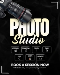 Black Maximalist Photo Studio Instagram Portrait template