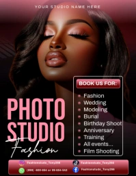 Black Maximalist Photo Studio Template Design Flyer (us Letter)