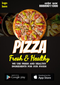 Zwart Pizza Promotion A2 Template