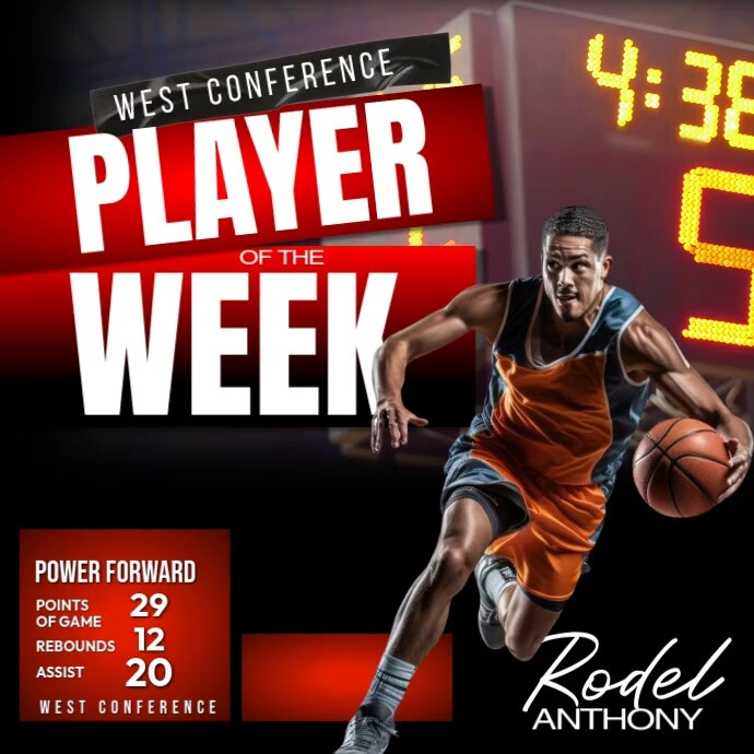 Black Maximalist Player Of The Game Poster Instagram Post template