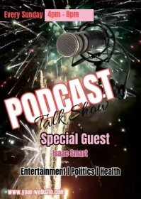 Black Maximalist Podcast Poster A6 template