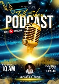 Black Maximalist Podcast Talk Show A2 template