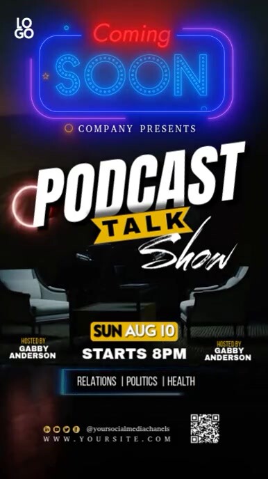Black Maximalist Podcast Talk Show Ads  Instagram Story template