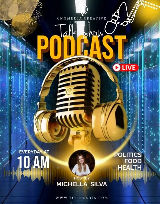 Black Maximalist Podcast Talk Show Video Post Cartaz/placa template