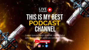 Black Maximalist Podcast Video Digital Display (16:9) template