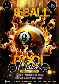 Black Maximalist Pool Tournament A4 Video template