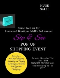 Black Maximalist Pop Up Flyer D Flyer (us Letter) template