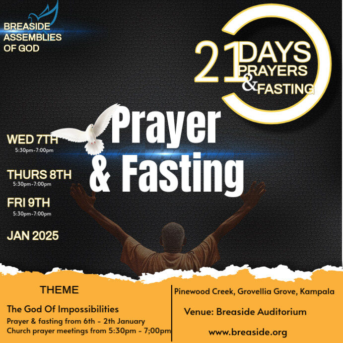 Copy of Black Maximalist Prayer And Fasting Instagram Post | PosterMyWall