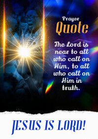 Black Maximalist Prayer Quote  A4 template