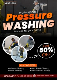 Black Maximalist Pressure Washing A5 template
