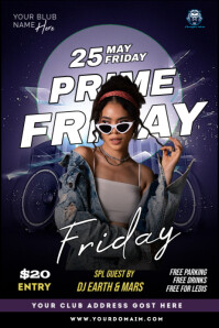 Black Maximalist Prime Friday  Poster template