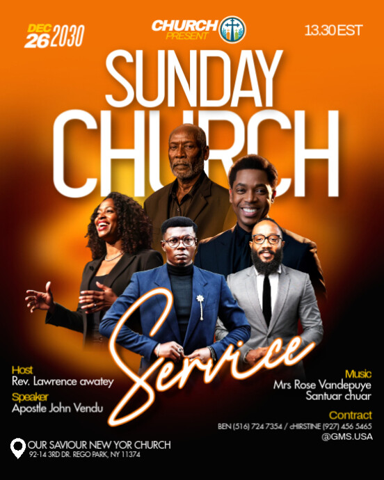 Copy of Black Maximalist Professional And Eye Catching Sunday Church ...