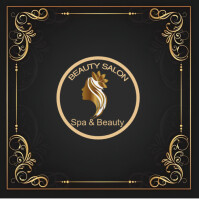 Black Maximalist Professional Beauty Logo Mockup  Logo template