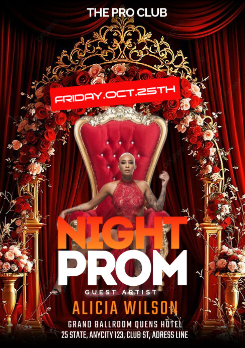 Black maximalist prom night a1 Template | PosterMyWall