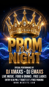 Noir Prom Night Instagram Story Template