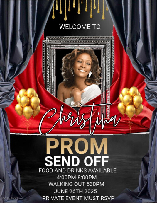 Black Maximalist Prom Send Off Flyer (us Letter) Template | PosterMyWall