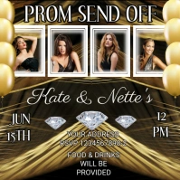 Black Maximalist  Prom Send Off Instagram Post template