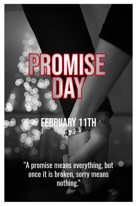 Black Maximalist Promise Day Poster Template | PosterMyWall