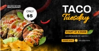 Black Maximalist Promotion/yellow/black/delicious/food/lunch/meal/restaurant/taco/tuesday Facebook E template