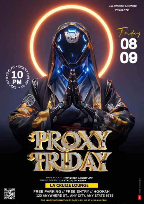 Black Maximalist Proxy Friday  A4 template