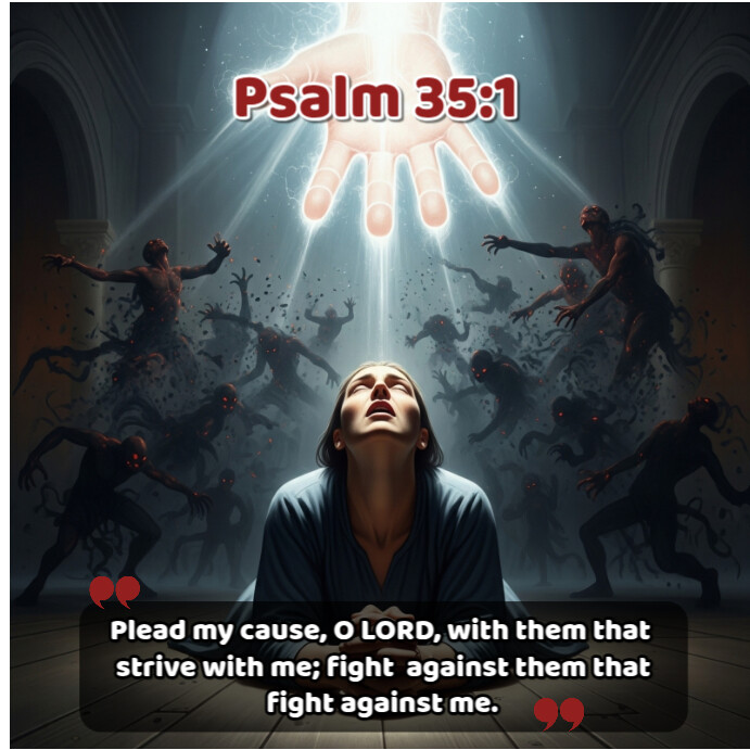 Psalm 35:1 Bible Quotes Template | PosterMyWall