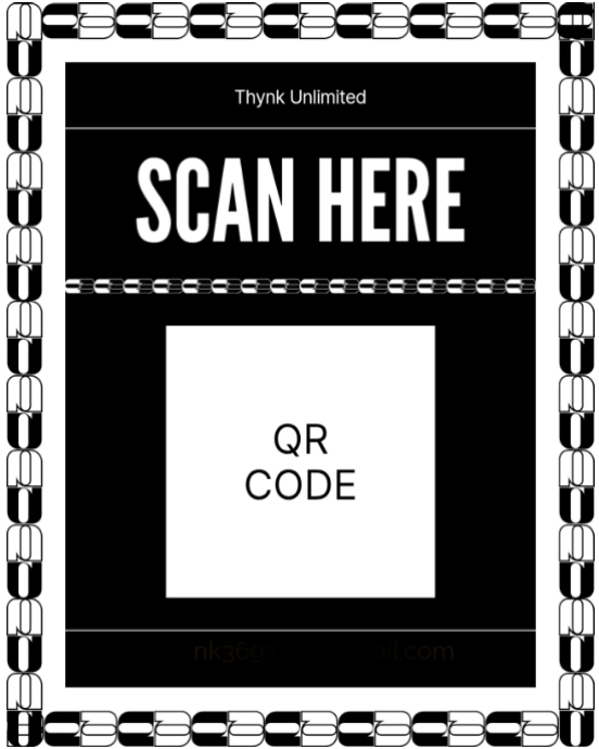 Black Maximalist Qr Code Instagram Portrait Templat | PosterMyWall