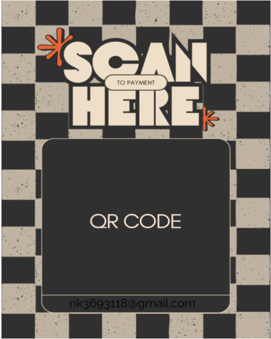 Black Maximalist Qr Code  Instagram Portrait template