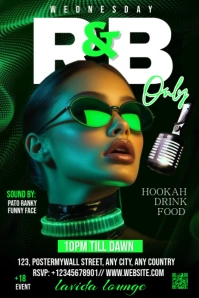 Black Maximalist R&b Event Flyer  Poster template