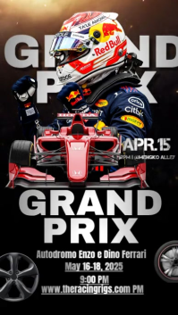 Black Maximalist Racing Circuit Instagram Story template