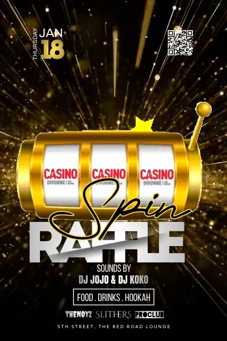 Afrocentric Raffle Copy of Black Maximalist Raffle Spin Casino Poster | PosterMyWall