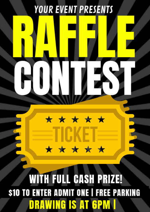 Copy of Black Maximalist Raffle Ticket A3 | PosterMyWall