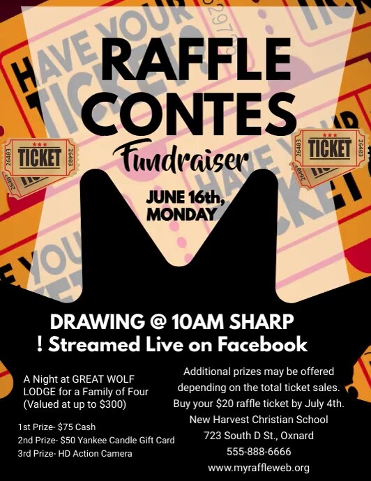 Dark Raffle Design Copy of Black Maximalist Raffle Ticket Flyers Raffle | PosterMyWall