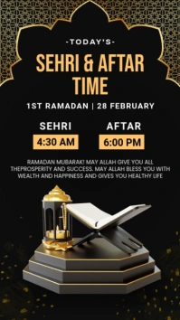 Black Maximalist Ramadan  Instagram Story template