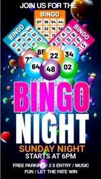 Black Maximalist Red  Bingo Night  Instagram Story Instagram Story template