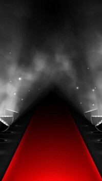 Black Maximalist Red Carpet Background With Spotlights And Smoke Effect ⭐ Digital Display (9:16) template