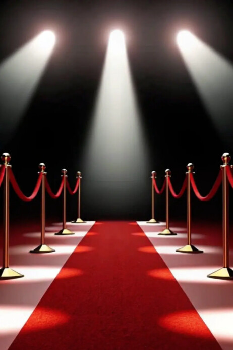 Black Maximalist Red Carpet Spotlight Poster Cartaz template