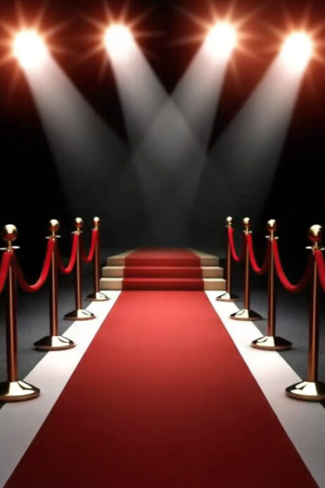 Black Maximalist Red Carpet Spotlight Poster template