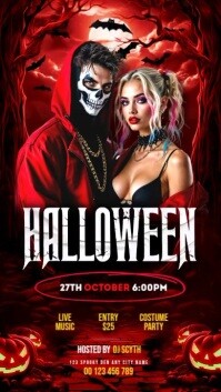 Schwarz Halloween Party Instagram Story Template