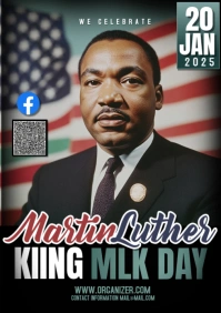 Black Maximalist Red White And Blue A4 template