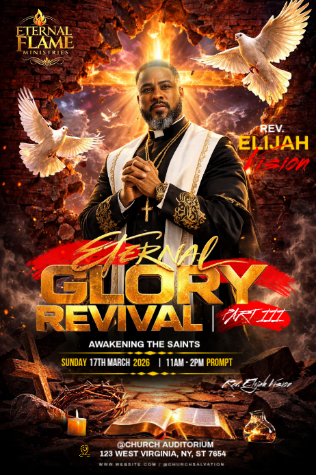 Copy of Black Maximalist Religious Revival Event Poster | PosterMyWall