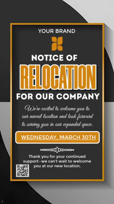 Black Maximalist Relocation Notice Instagram Story Template | PosterMyWall