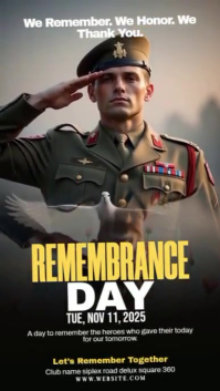 Noir Remembrance Day งานแสดงผลงานแบบดิจิทัล Template