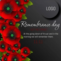 Black Maximalist Remembrance Day Flyer Instagram Post template