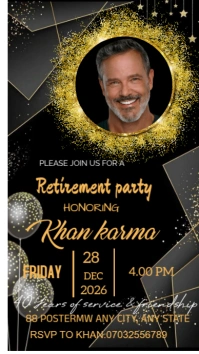Black Maximalist Retirement Party  Instagram template