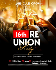 Negro Class Reunion Party Instagram Portrait Template