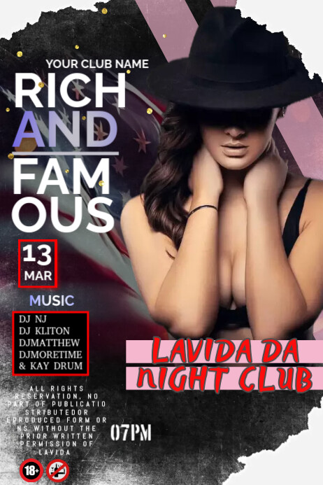 Copy of Black Maximalist Rich & Famous Party Poster | PosterMyWall