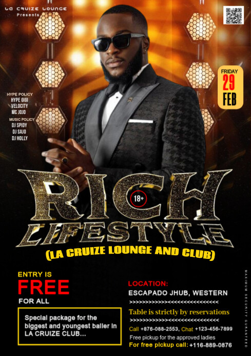 Copy of Black Maximalist Rich Lifestyle A4 | PosterMyWall