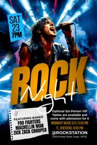 Black Maximalist Rock Concert Poster template