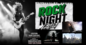 Black Maximalist Rock Night  Facebook Event Cover template