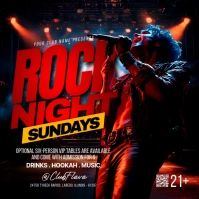 Black Maximalist Rock Night Instagram Post template